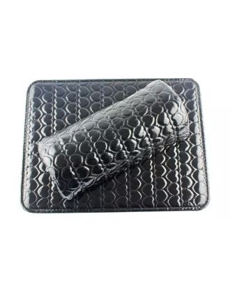 Силиконова възглавничка за маникюр с подложка, черна, MA207, (24003)