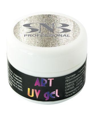 UV Гел боичка SNB за декорация, сребърна, 5 мл, NPGA27, (23651)