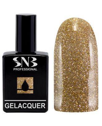 Гел лак SNB 277 ВИВЕТ, Златен, Брокат, 15 мл, (24137)