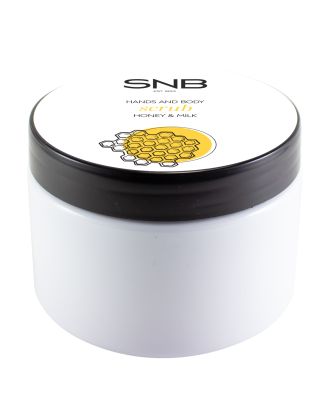 Скраб за ръце и тяло с хималайска сол МЕД и МЛЯКО SNB 300 мл, (23458)