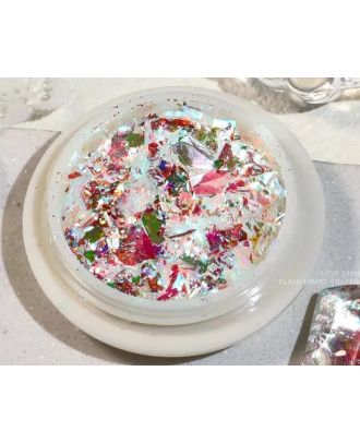 Парченца фолио ефект Счупено стъкло, медено червен хамелеон