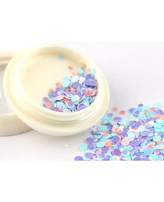 Конфети за декорация на нокти DE2191, синьо и лилаво, (23265)