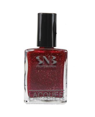 Лак за нокти SNB Вероника, червен, брокат, 15 мл, (23432)