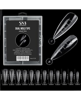 Горни форми за изграждане салонен бадем, кутия, 120 бр., NPAF08, (23602)