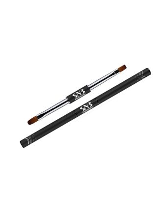 Четка за гел SNB двойна, овал N6, плоска N4, NPUB05, (23593)