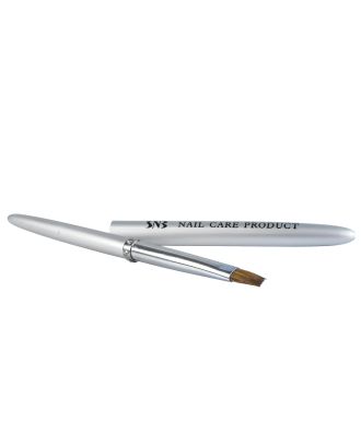 Четка за гел SNB, плоска, метална капачка, NPUB61, (23595)