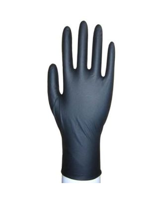 Еднократни ръкавици, размер S, черен нитрил, кутия 100 бр., PARL011, (24065)